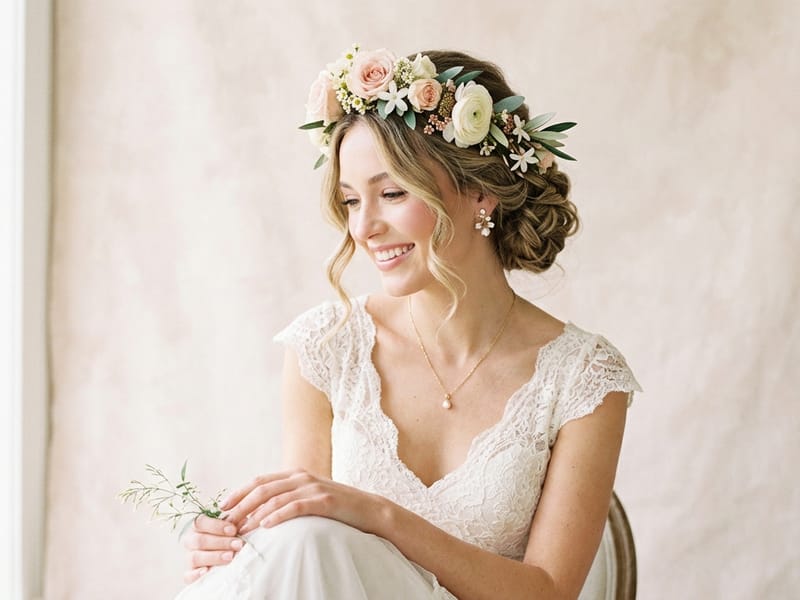 Flower Crown Chignon